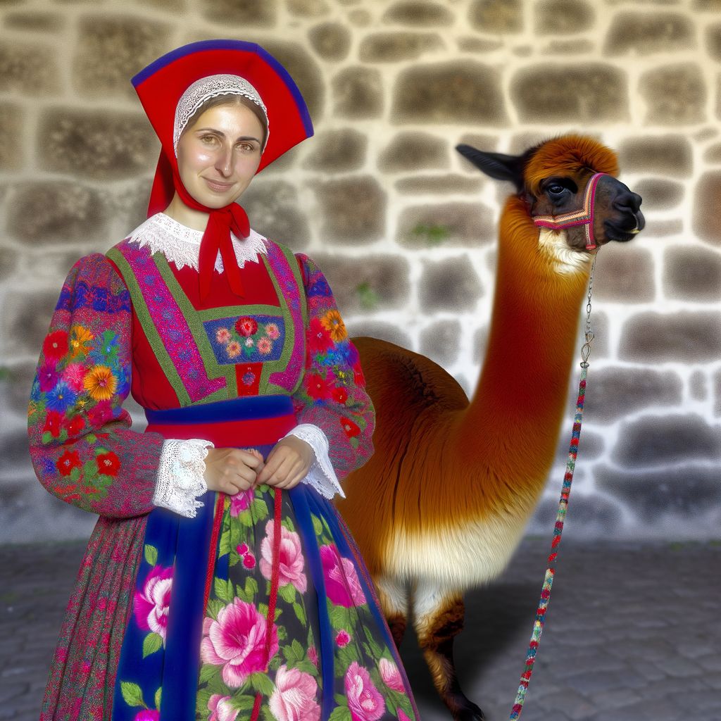 woman standing near mascot